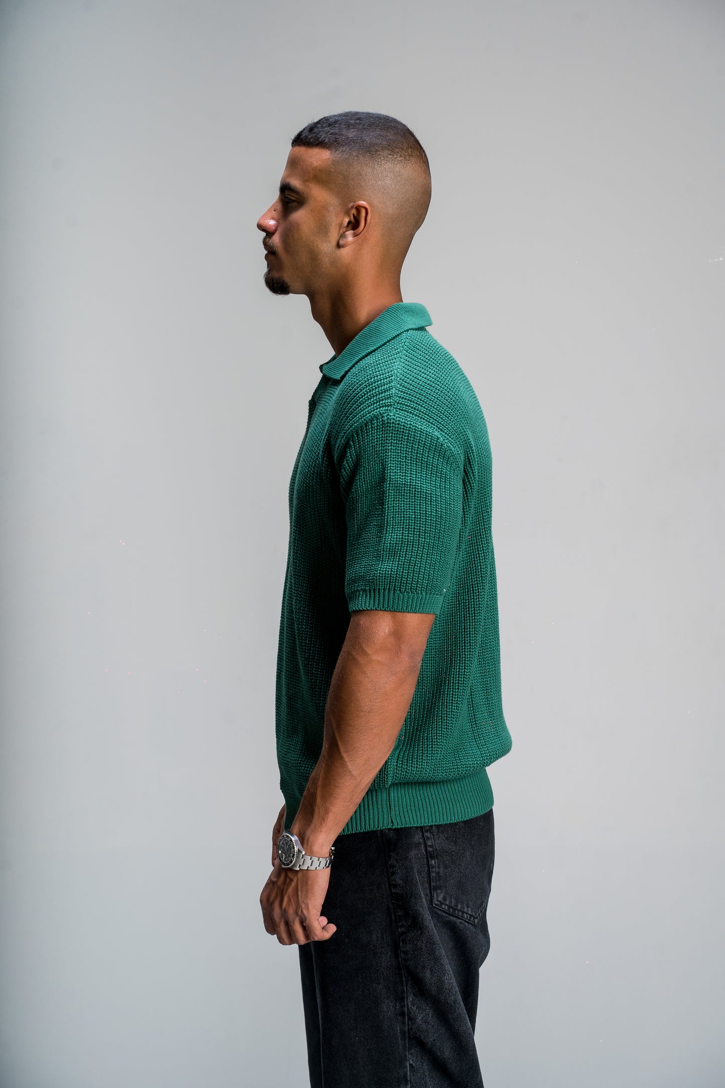DRK-Green Knitted Polo
