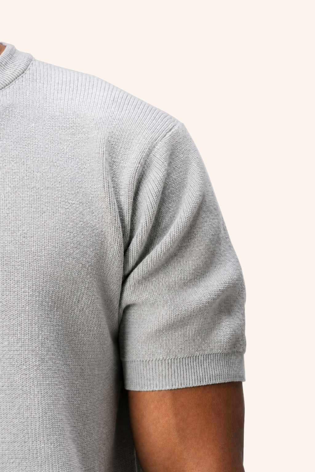 Grey Knitted T-shirt