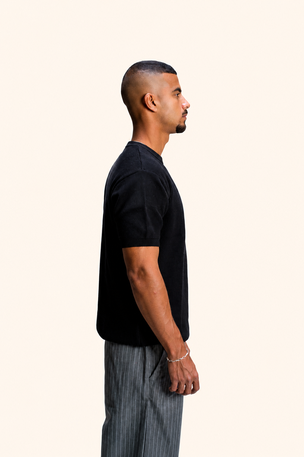 Black Knitted T-shirt