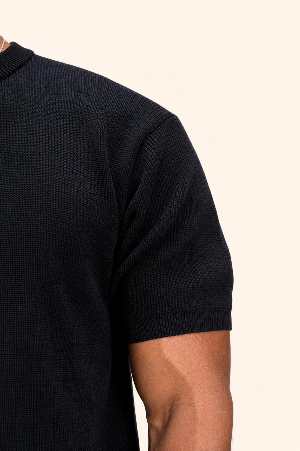 Black Knitted T-shirt