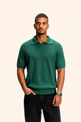 Green Knitted polo