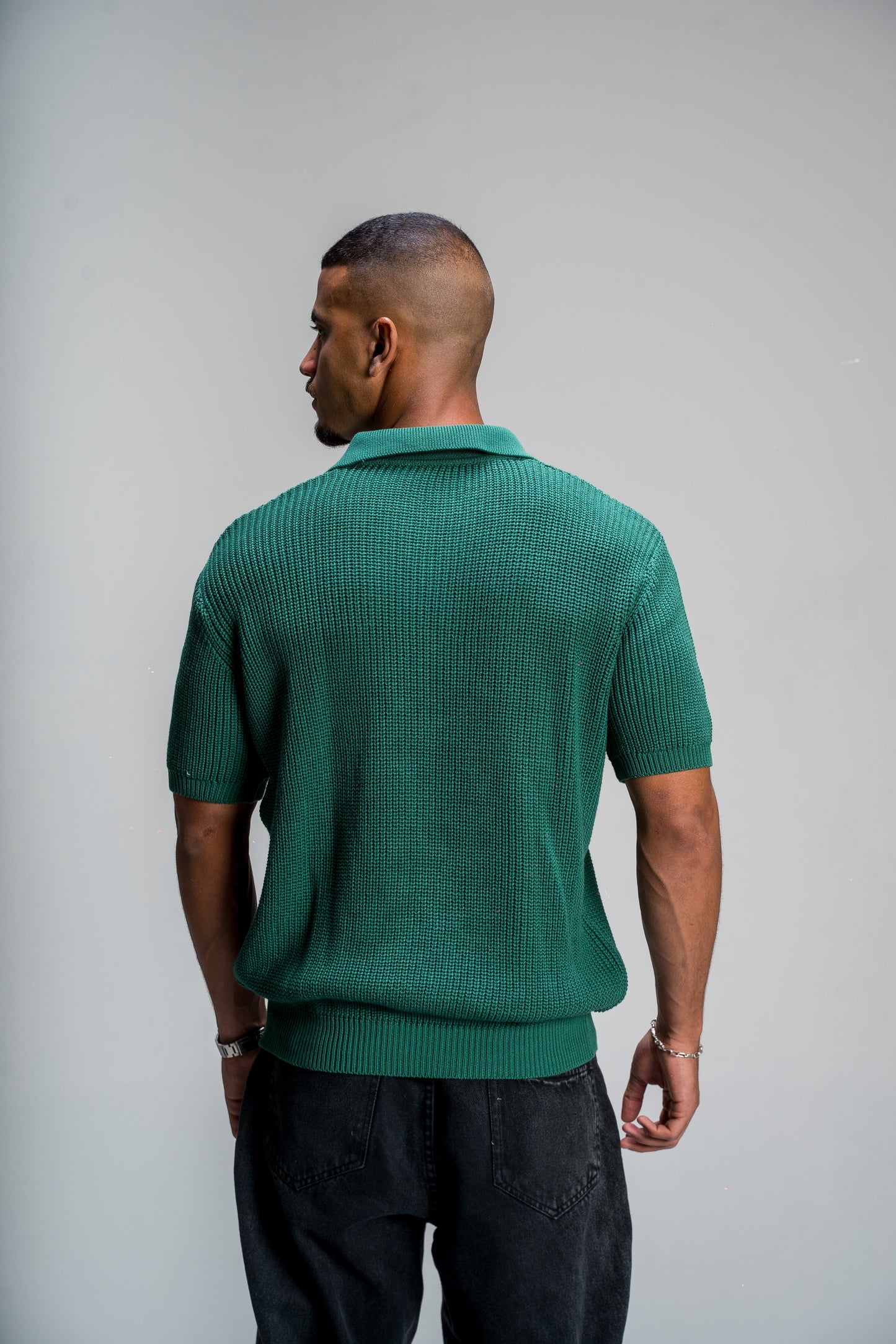 DRK-Green Knitted Polo