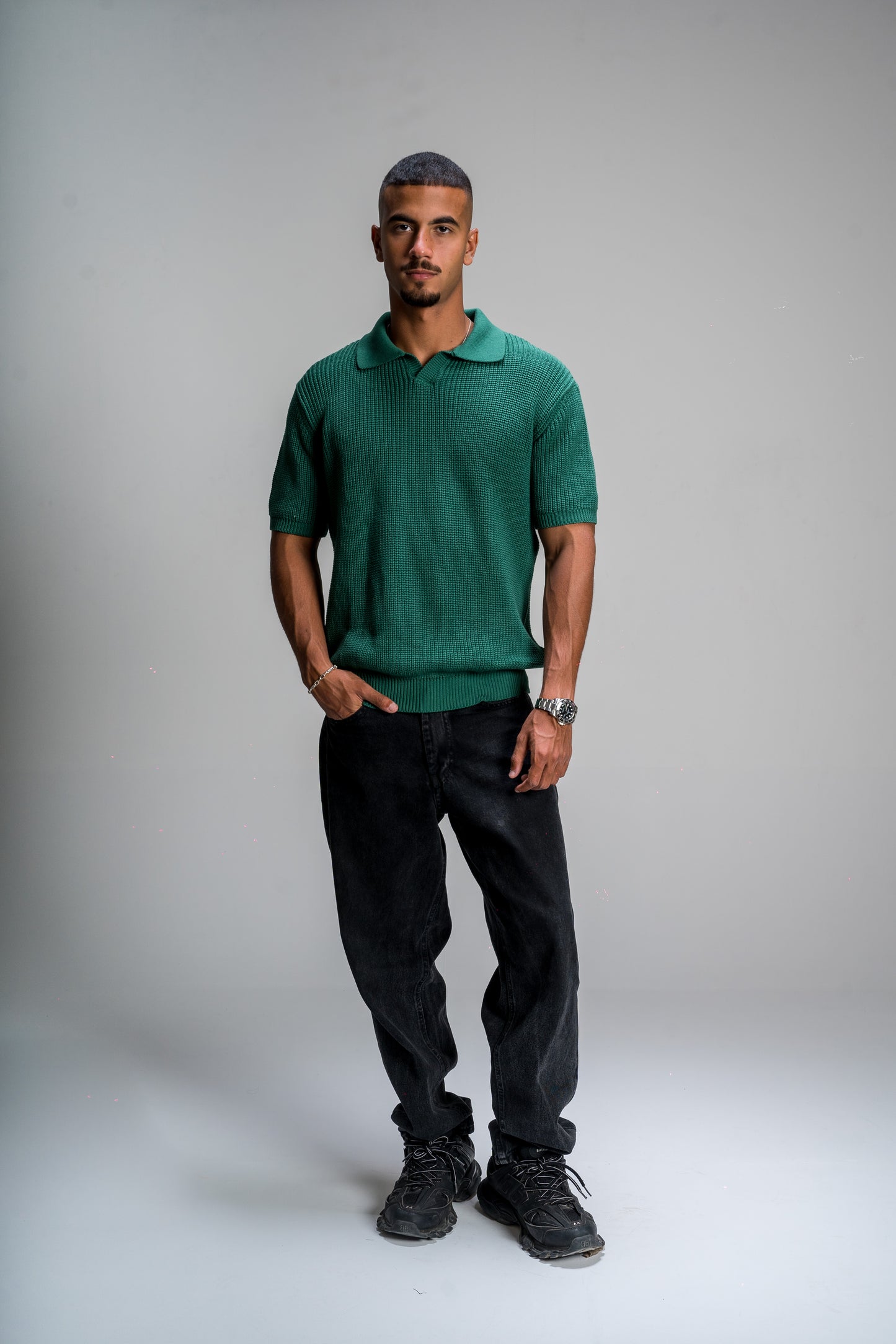 DRK-Green Knitted Polo