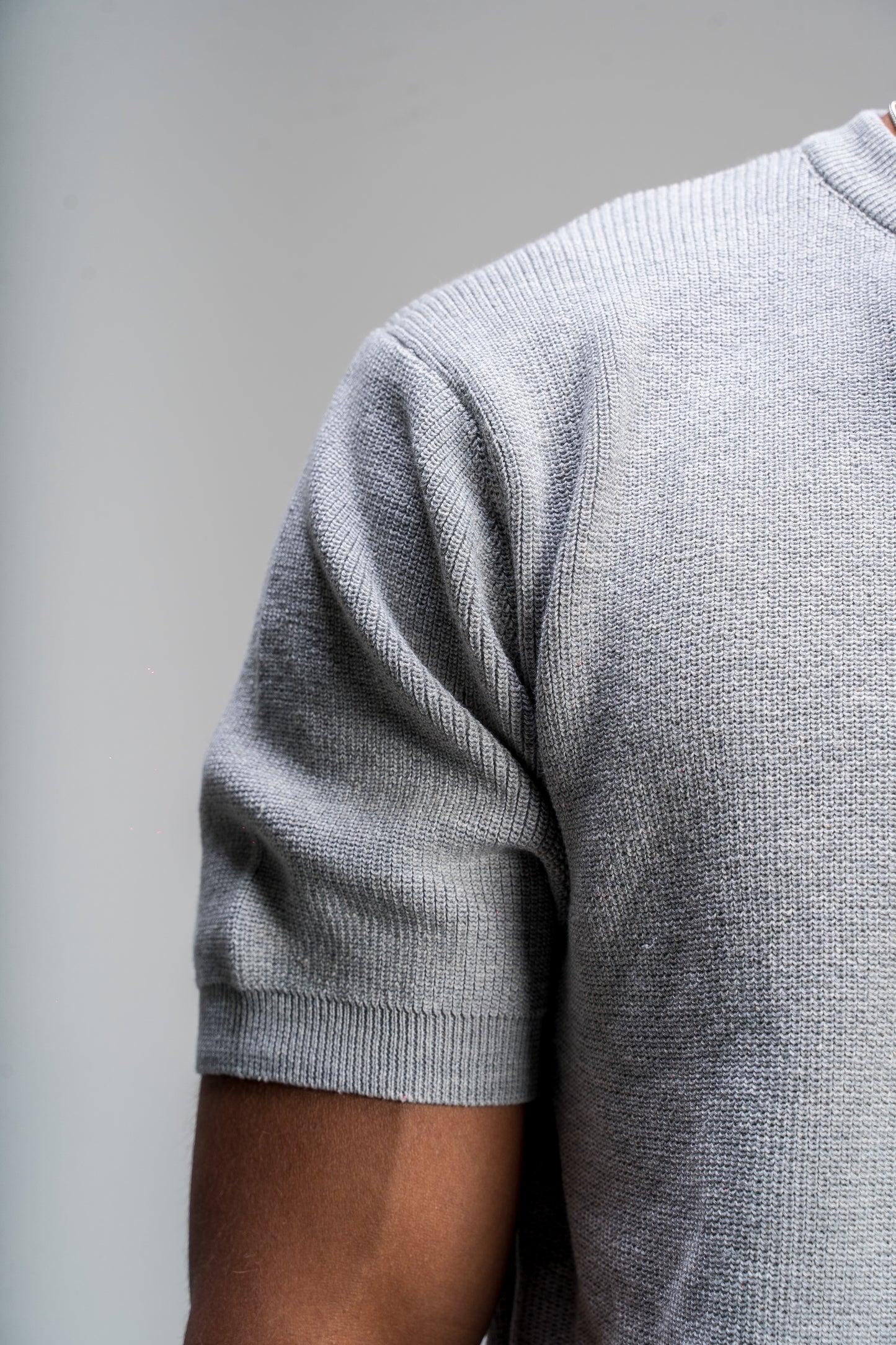 Grey Knitted T-shirt