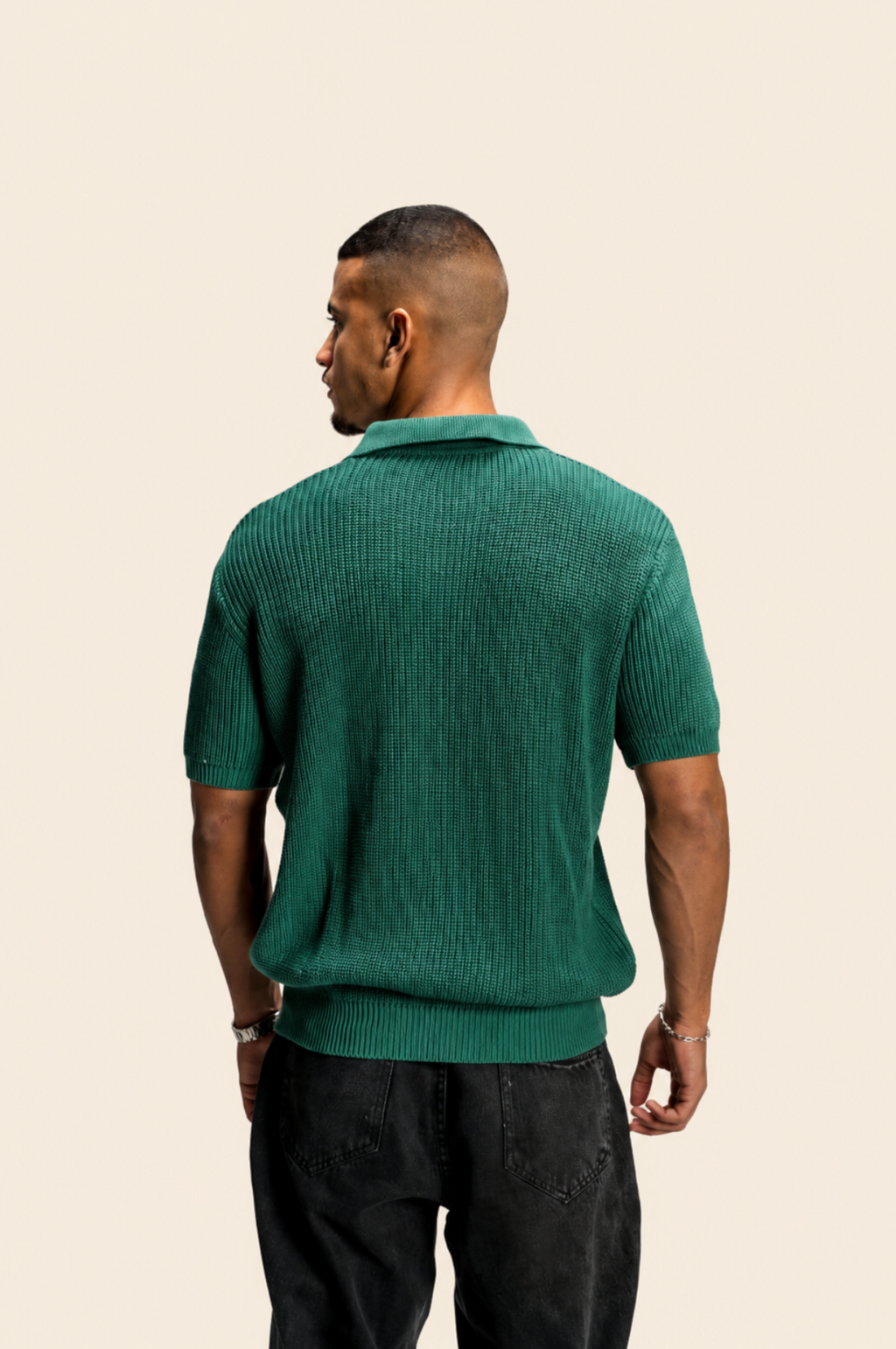 Green Knitted polo