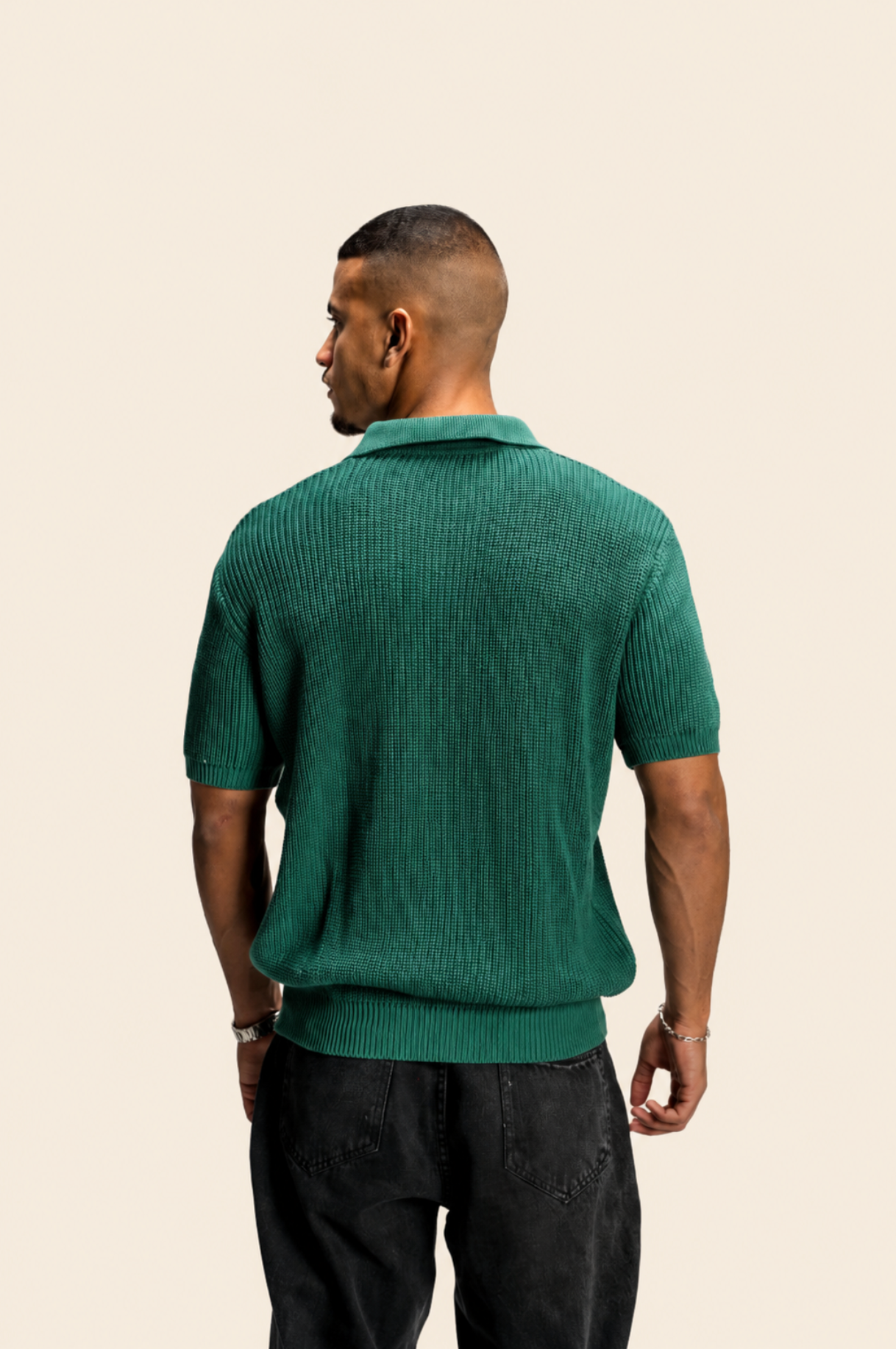 Green Knitted polo
