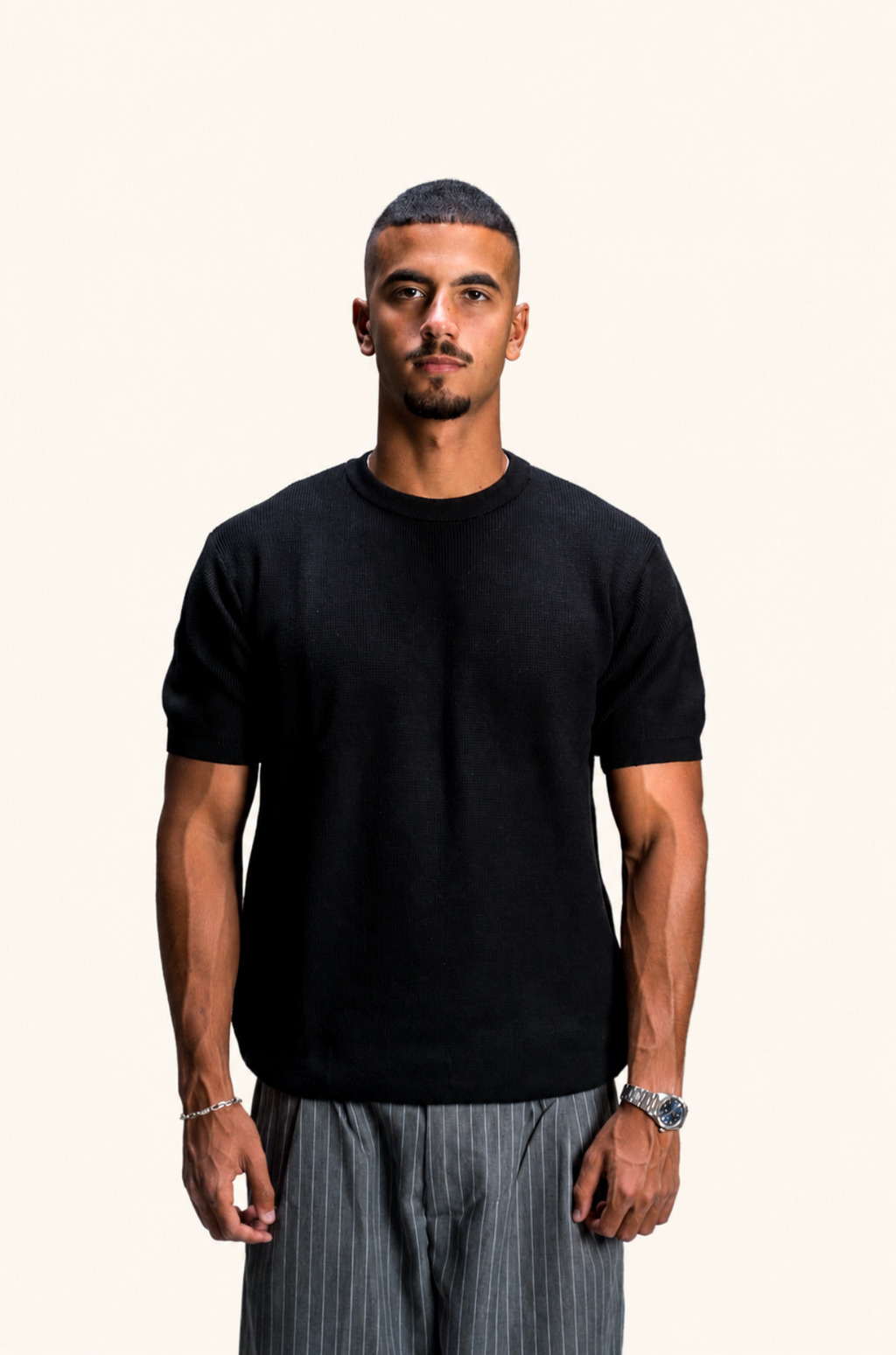 Black Knitted T-shirt