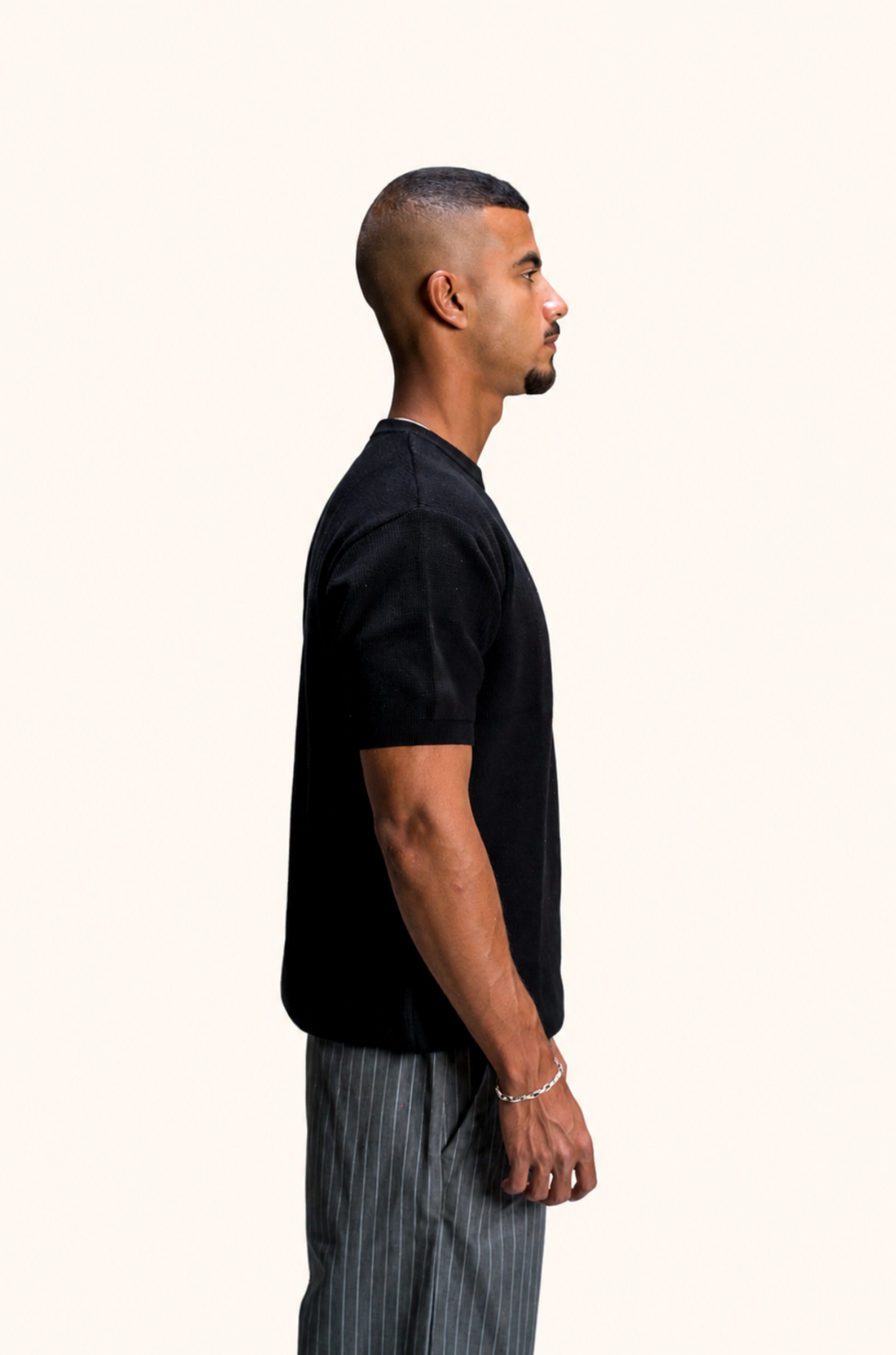 Black Knitted T-shirt