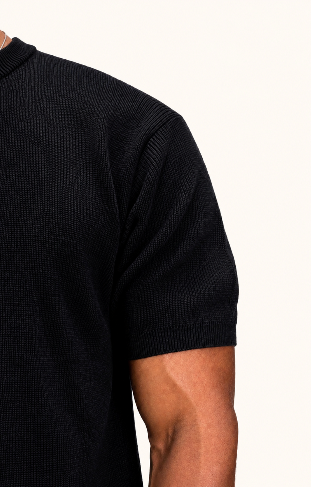 Black Knitted T-shirt